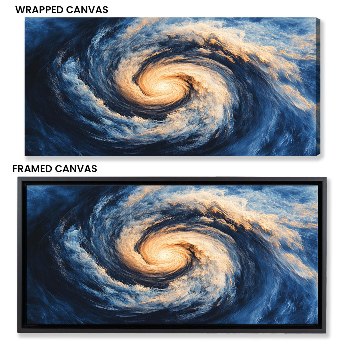 Swirl Impressionism Abstract Canvas Wall Art for Living Room