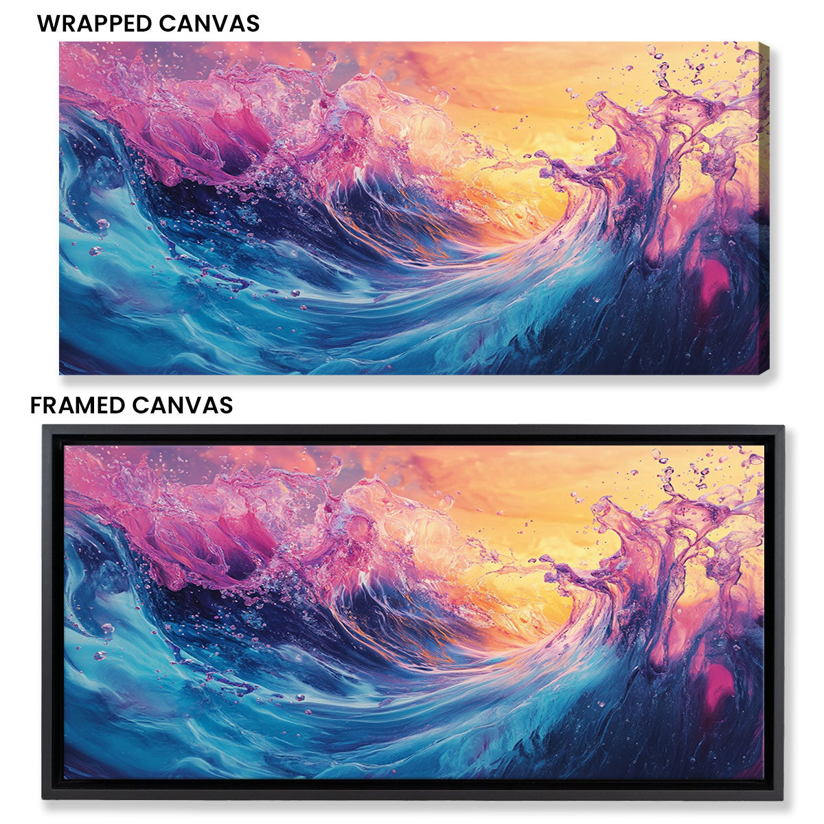 Oceanic Modern Abstract Canvas Wall Art for Living Room