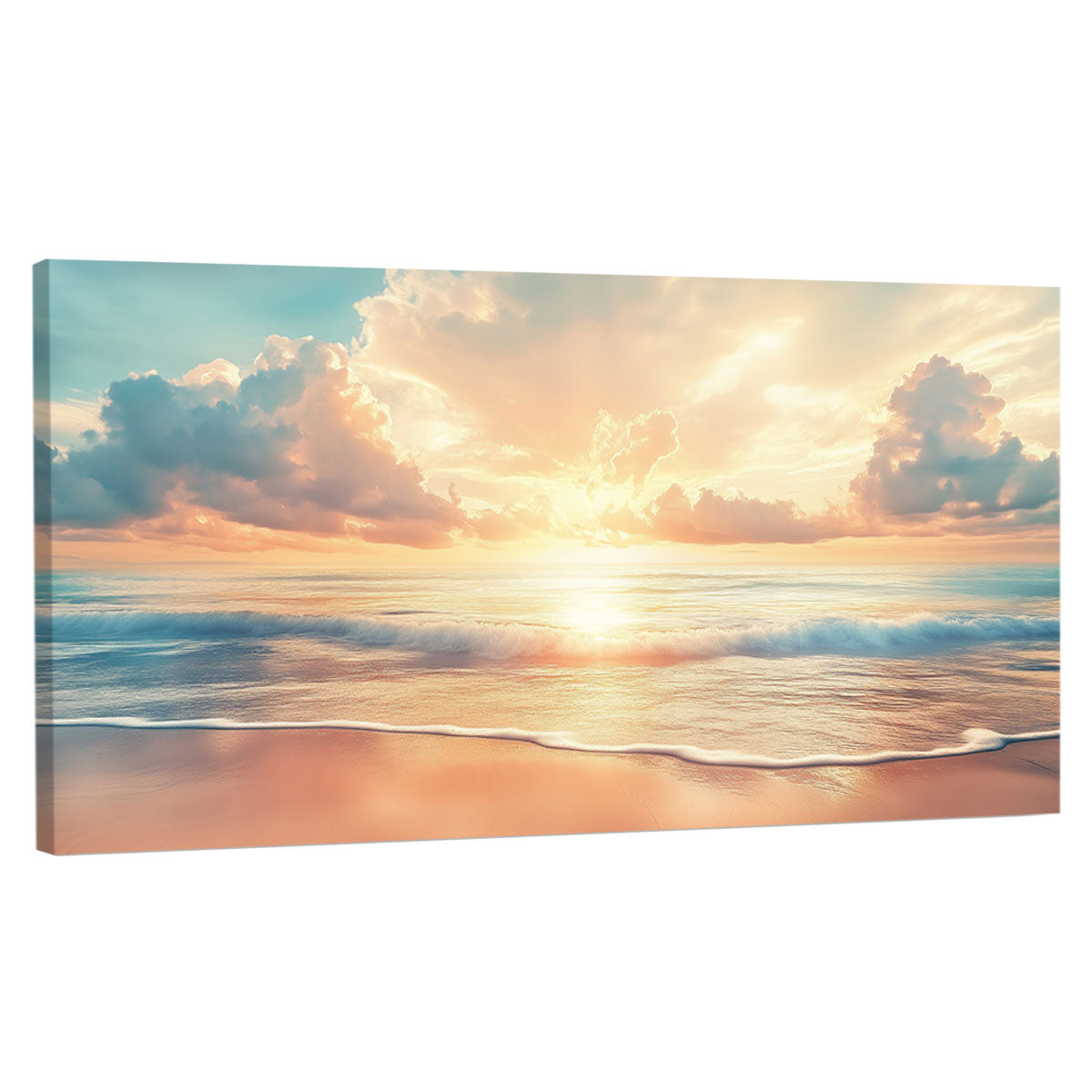 Peaceful Horizon Glow Beach Wall Art