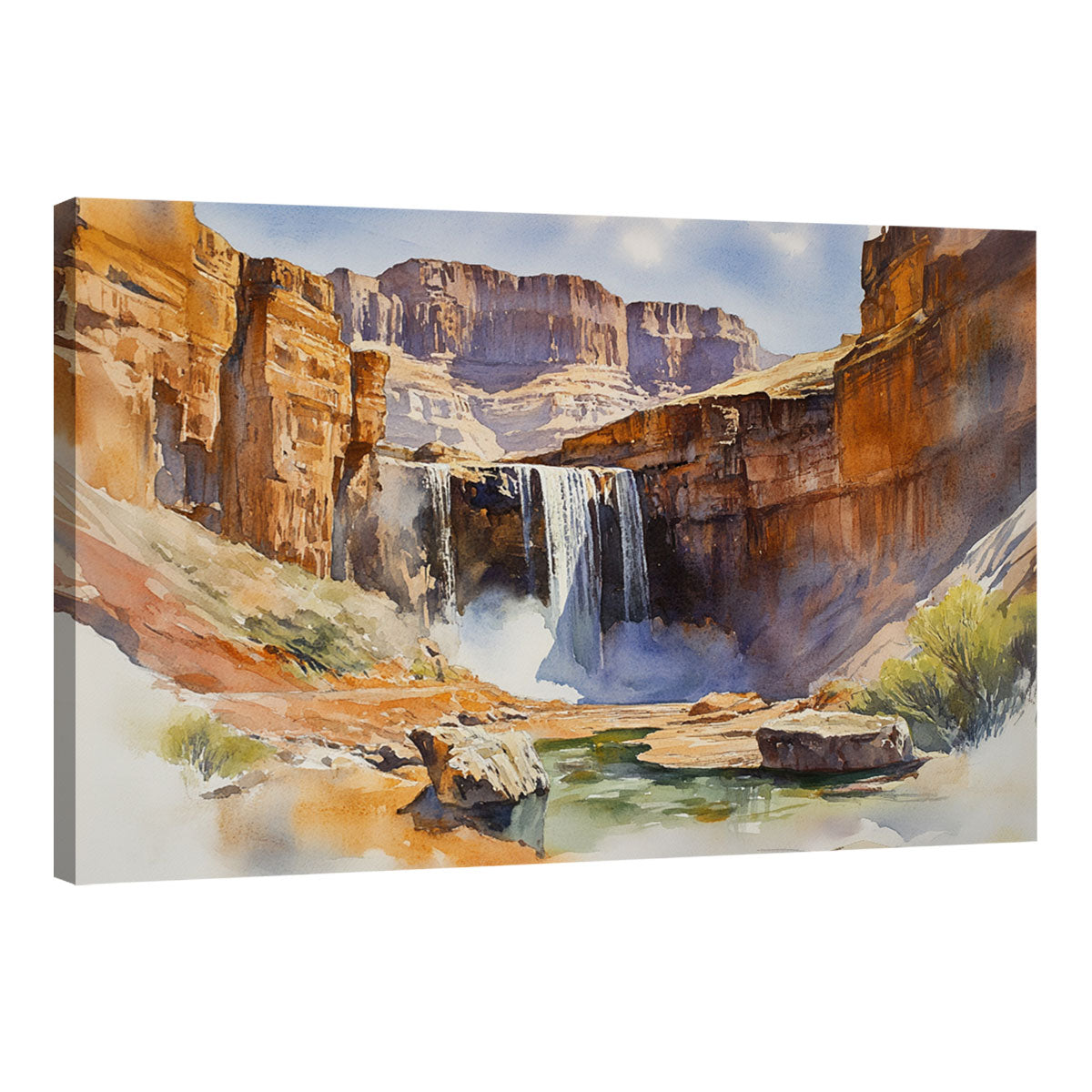 Grand Canyon Waterfall Arizona Art Canvas