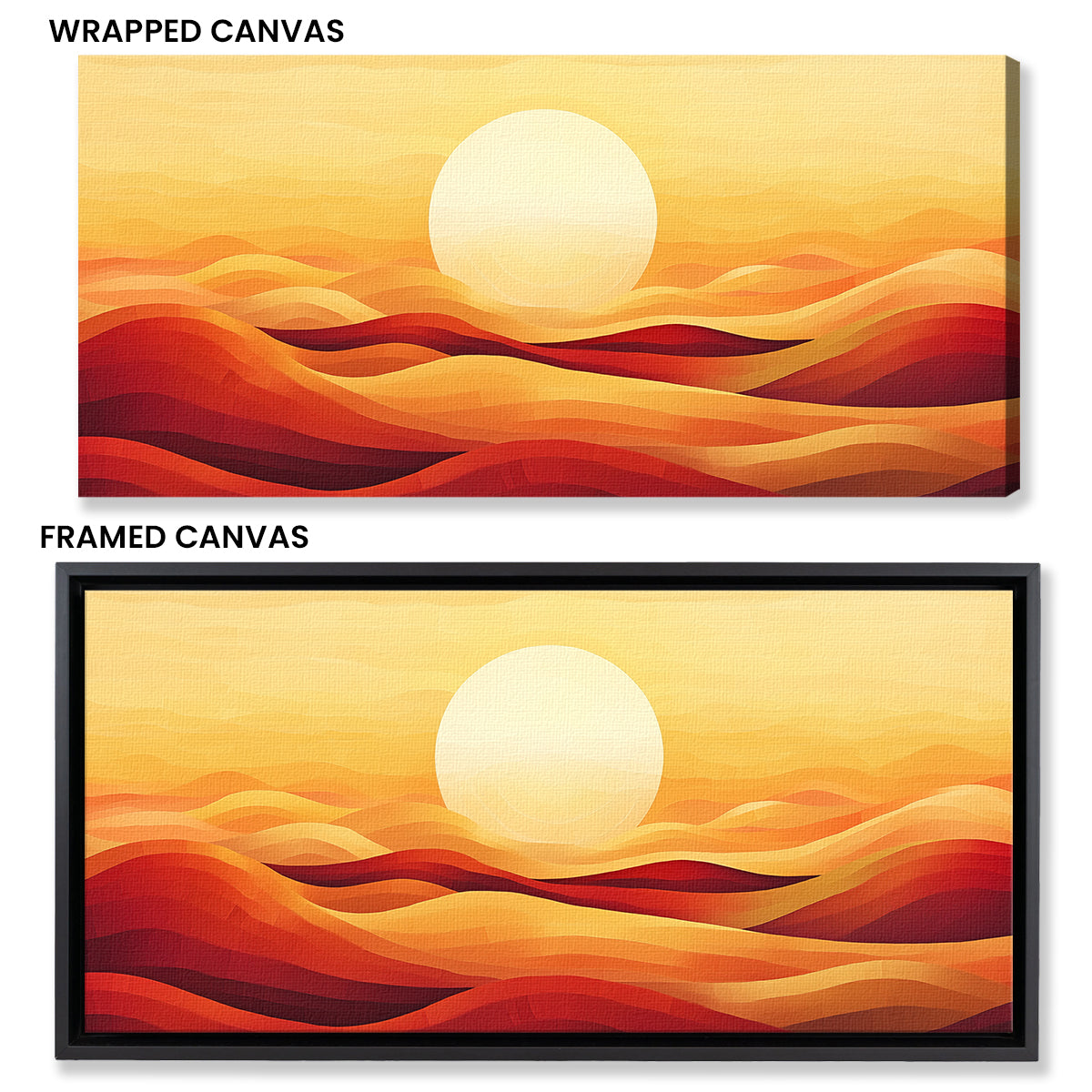 Desert Horizon Modern Boho Wall Art Canvas