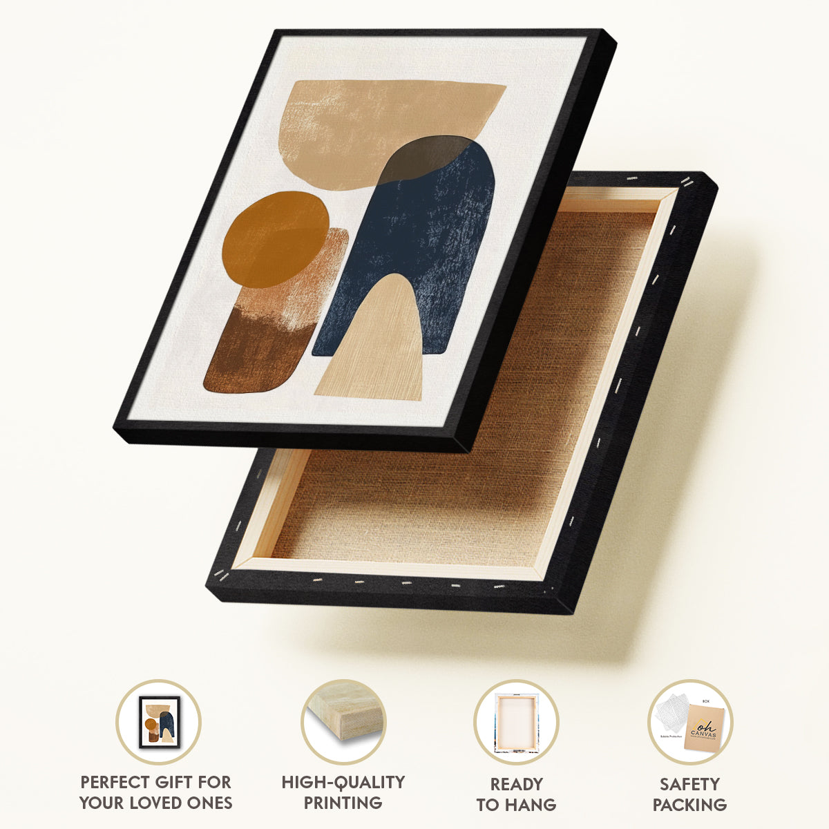 Modern Earth Abstract Canvas Print for Living Room
