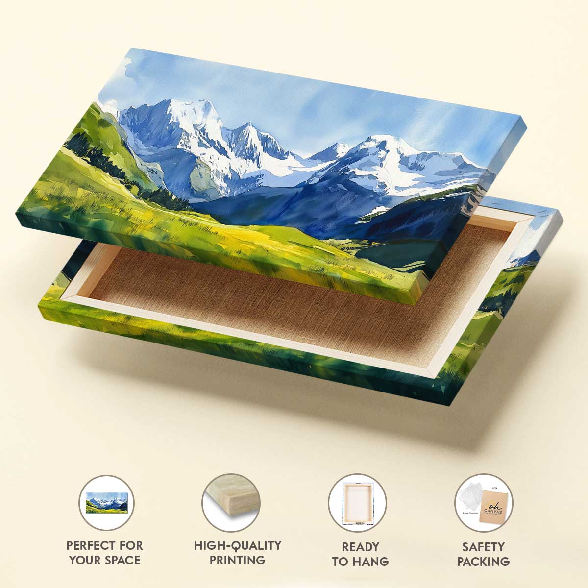 Abstract Green Landscape Nature Artwork