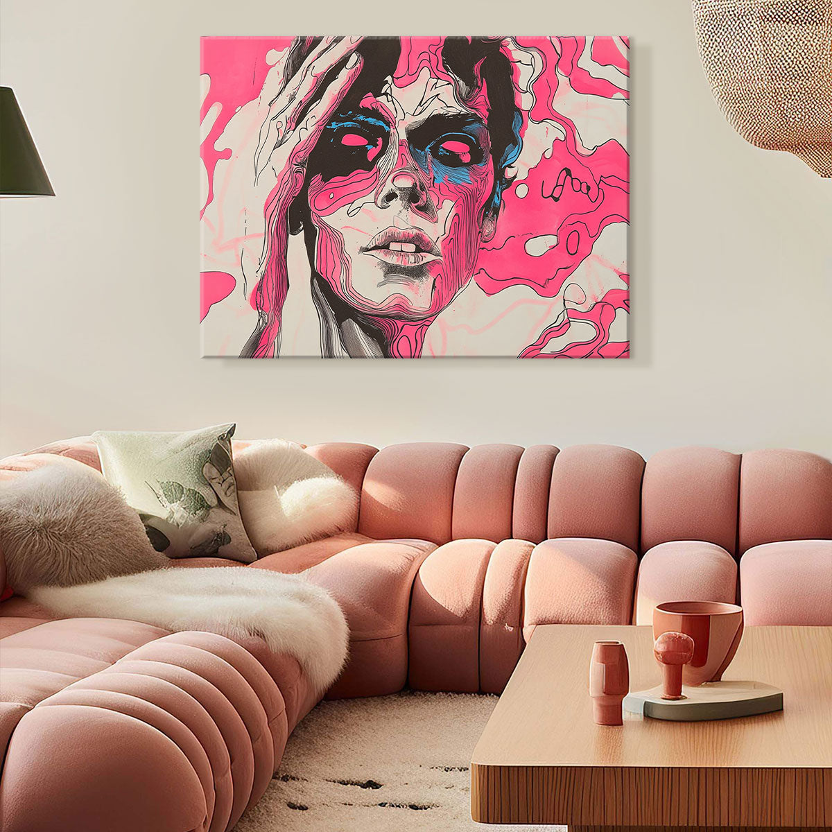 Neon Psyche Modern Abstract Art