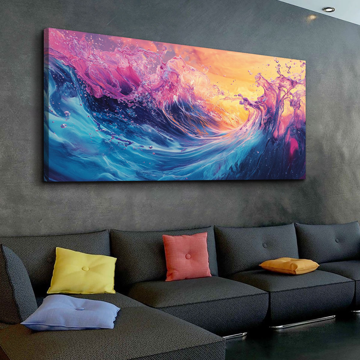 Oceanic Modern Abstract Canvas Wall Art for Living Room