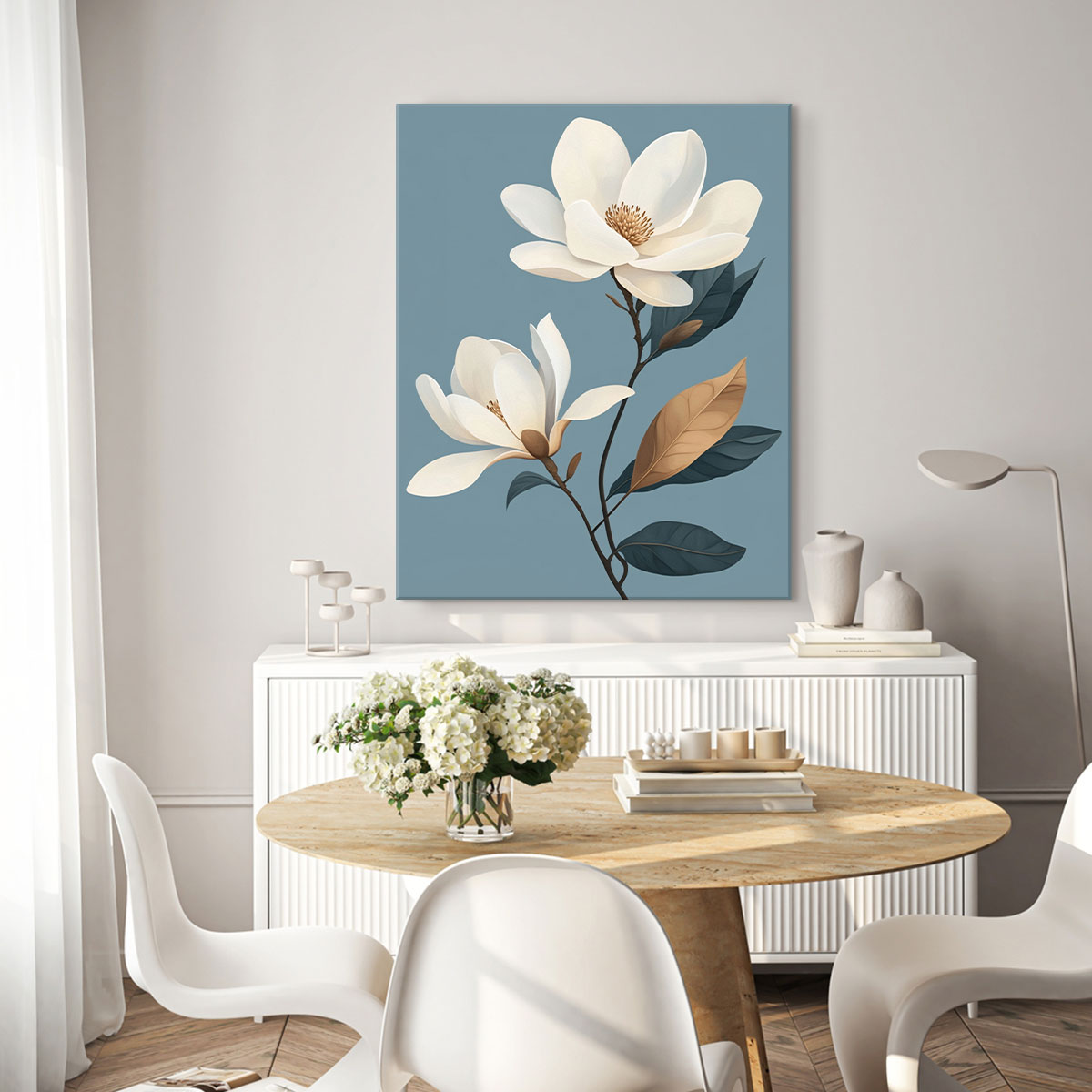 Ivory Magnolia Modern Wall Artwork