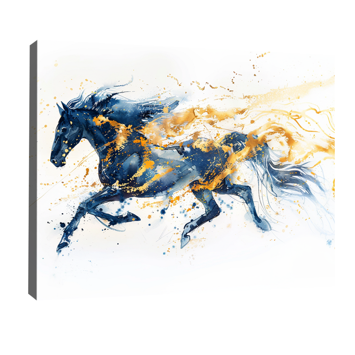 Abstract Running Horse Canvas Wall Art Modern Equestrian Decor Gift For Horse Lovers