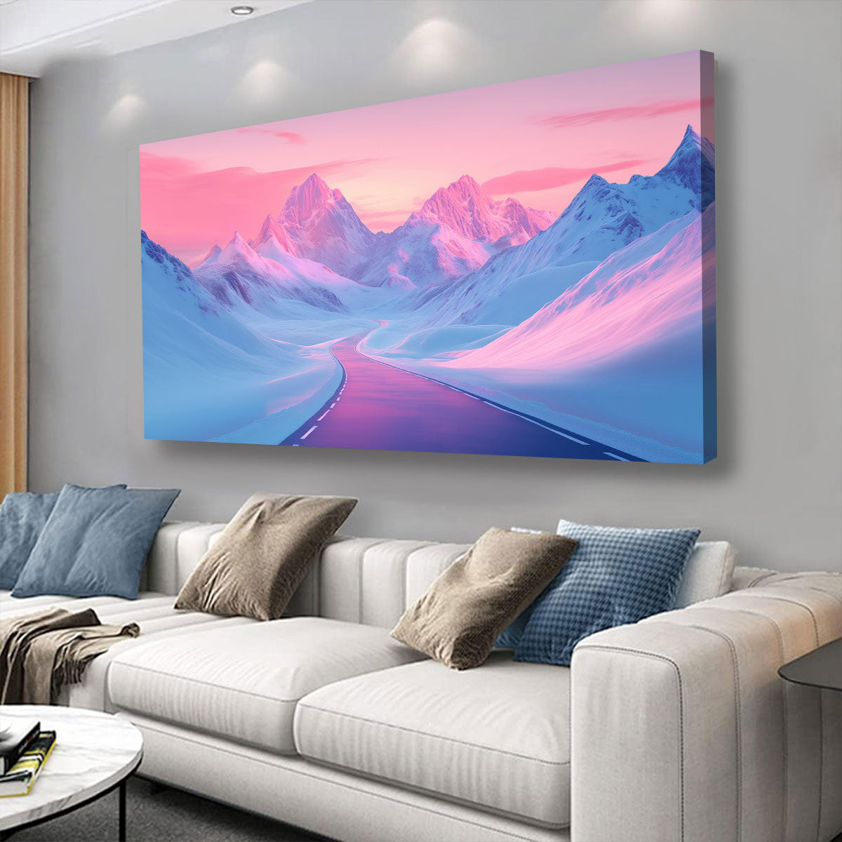 Nature Artwork Road Through Mountain Wall Art
