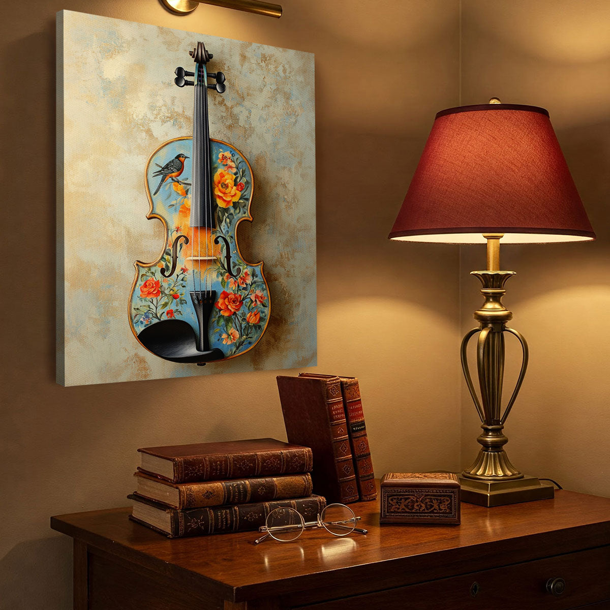 Songbird Violin Modern Wall Artwork