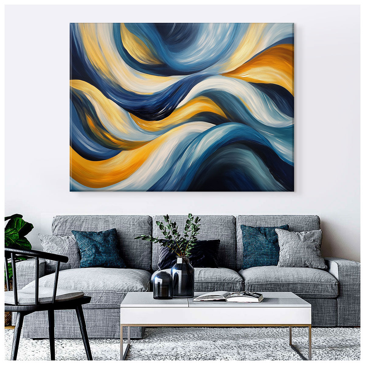 Color Blocks Abstract Minimalist Canvas Wall Art