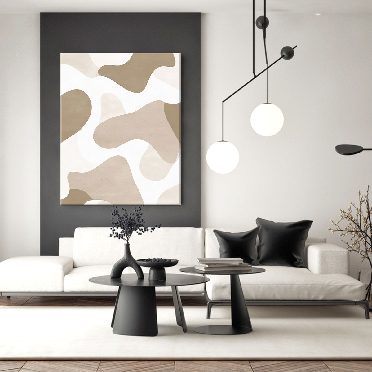 Serenity Vertical Canvas Abstract Wall Art