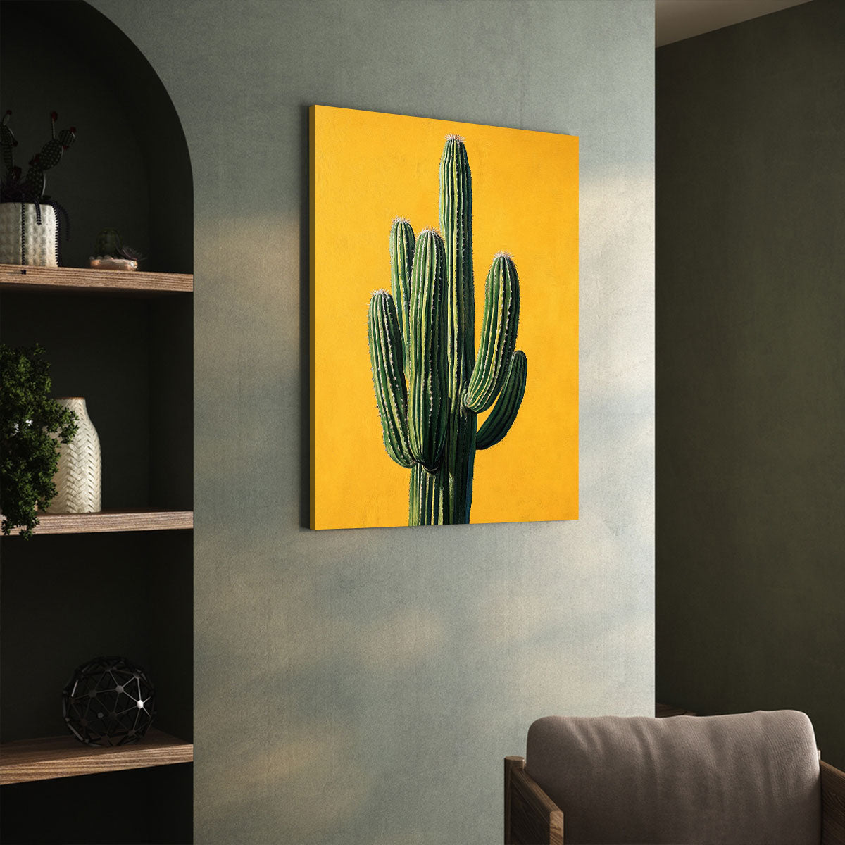 Saguaro Cactus Painting Canvas Portrait