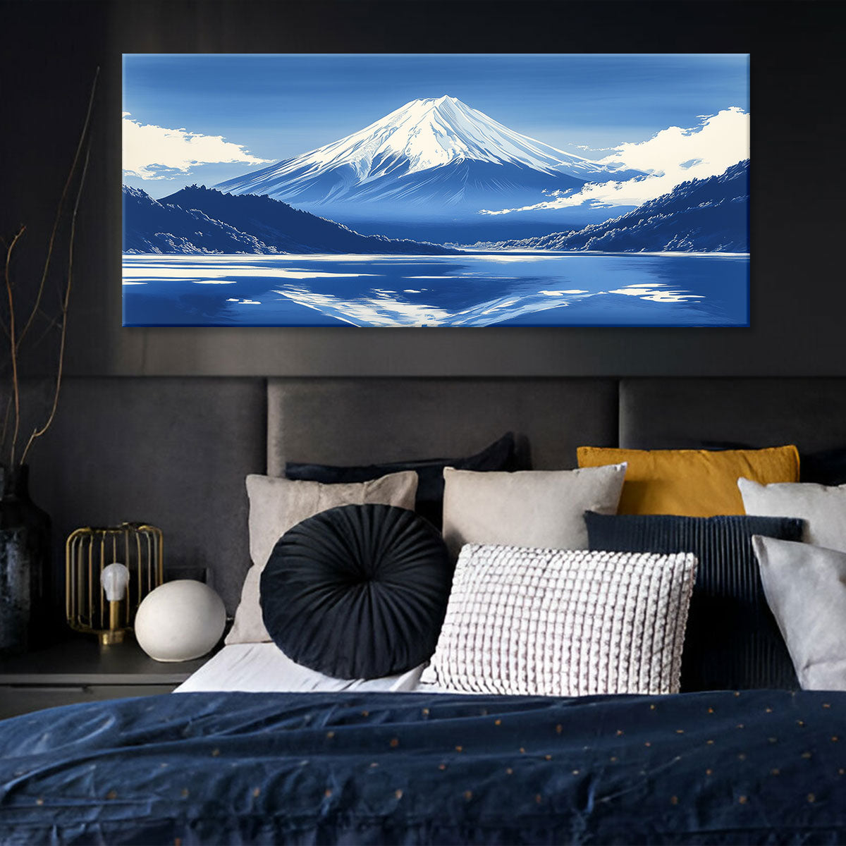 Azure Harmony Snow Mountain Wall Art