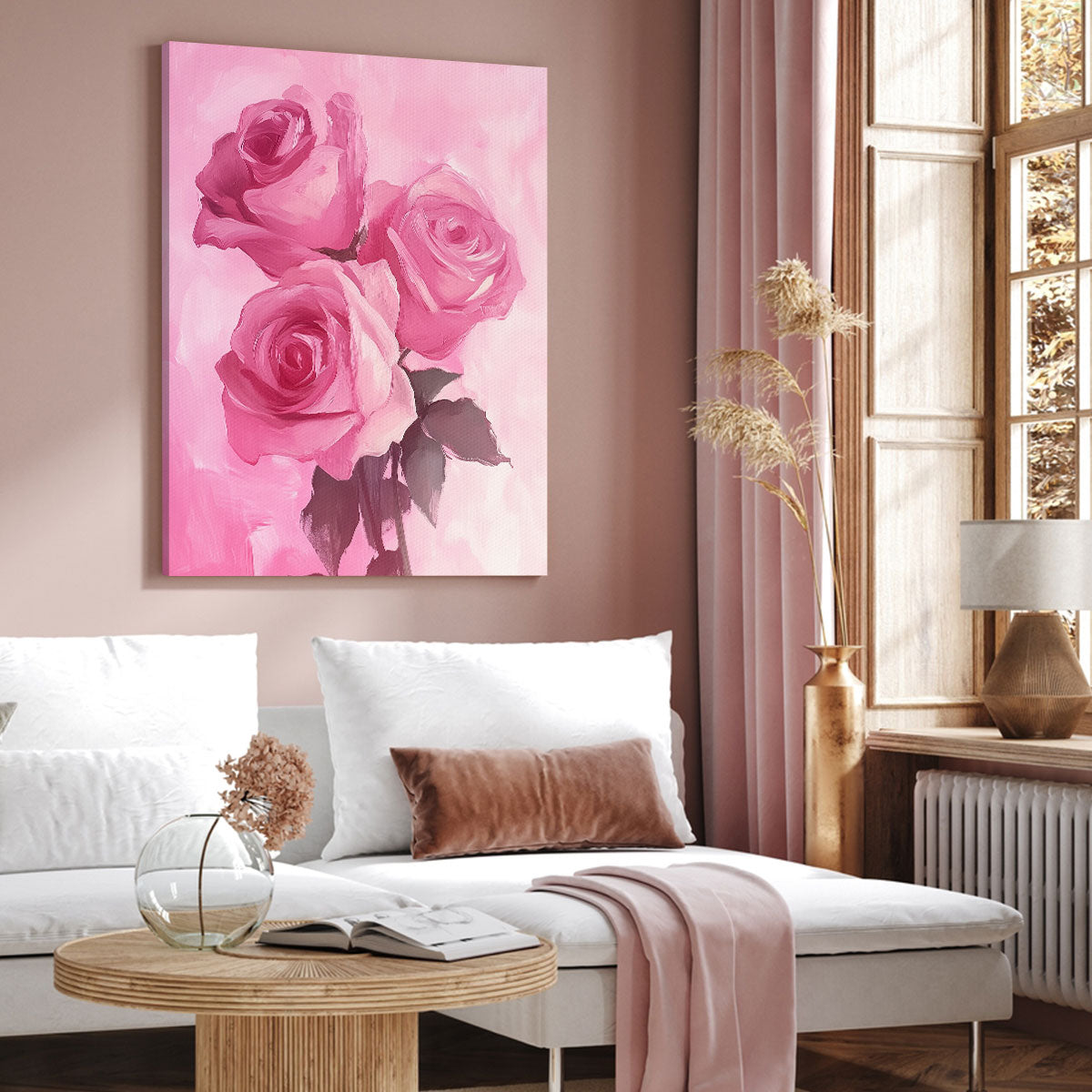 Roses Painting Canvas Fine Arts Print