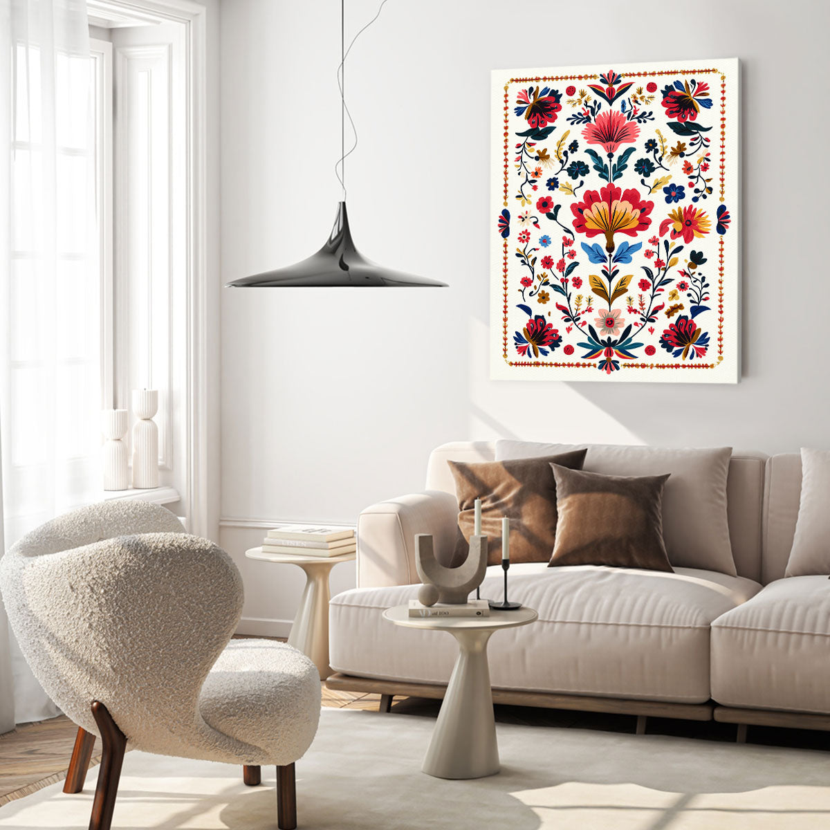 Vibrant Floral Pattern Boho Wall Decor