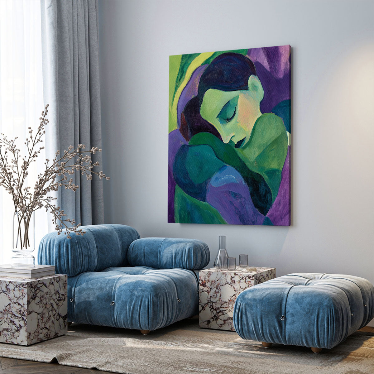 Woman Abstract Portrait Fine Arts Print