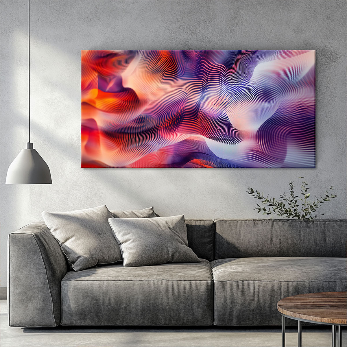 Fluid Dynamics Contemporary Abstract Canvas Wall Art for Living Room