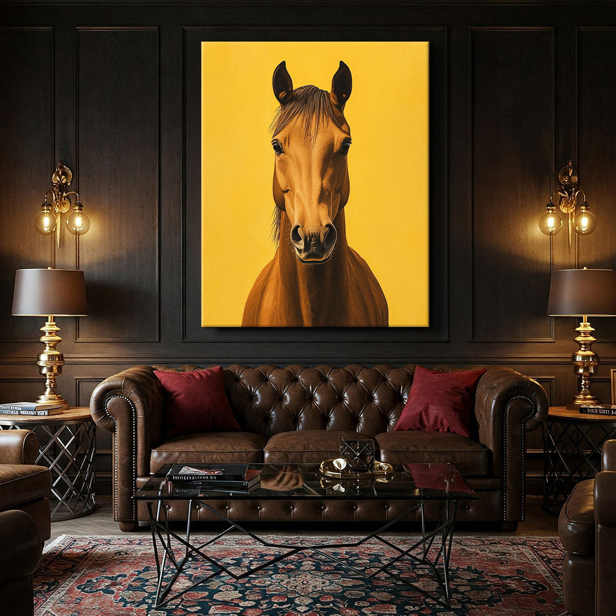 Yellow Equine Modern Wall Artwork