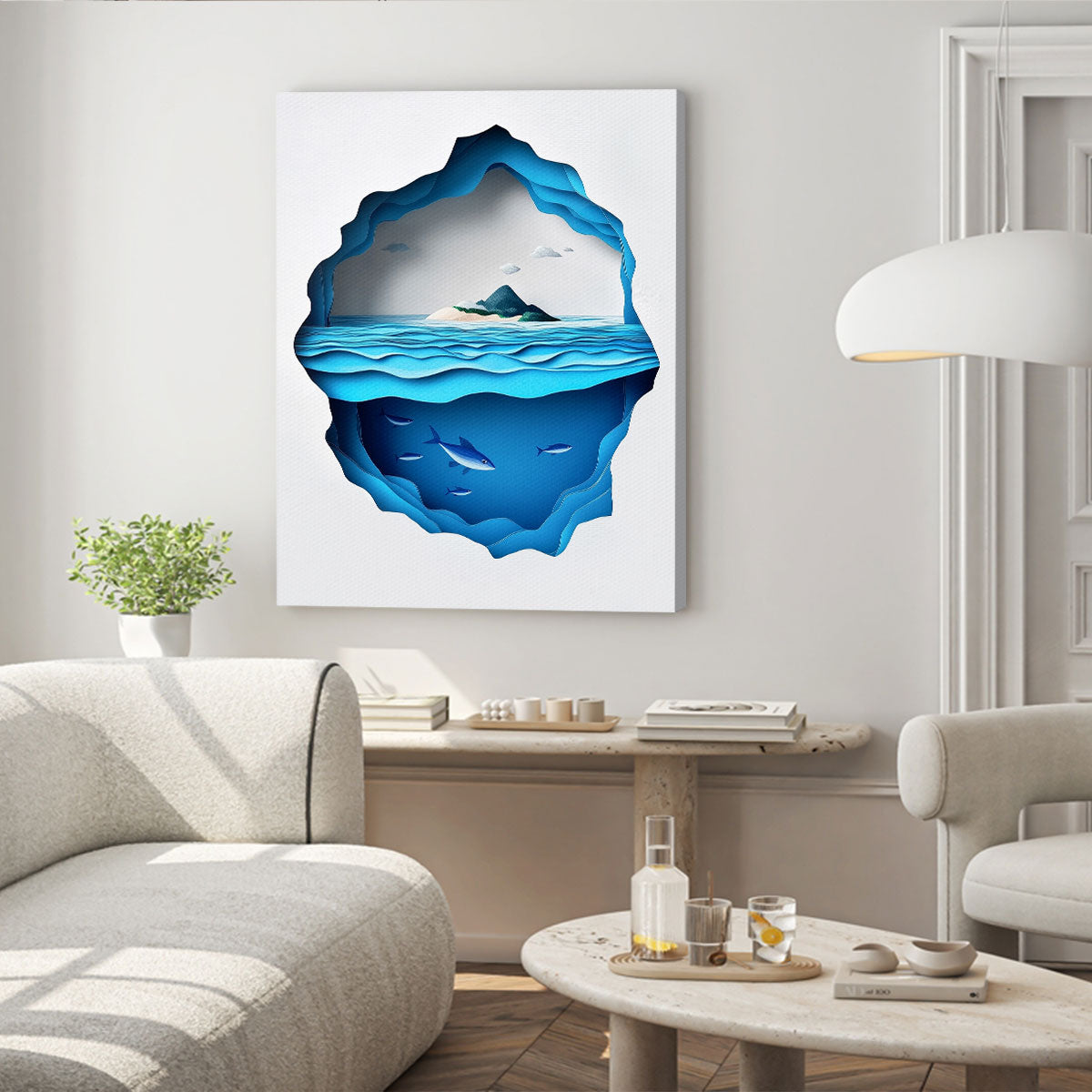 Hidden Ocean Layers Abstract Artwork