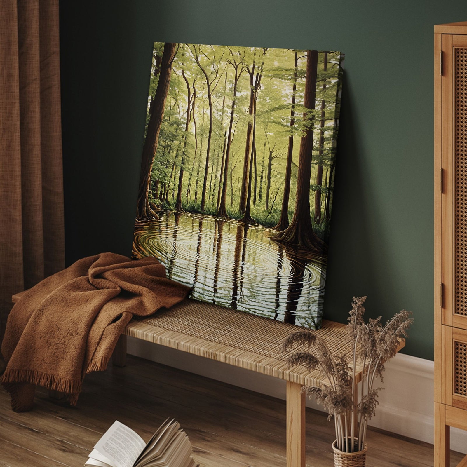 Tranquil Reflections Landscape Abstract Canvas Wall Art