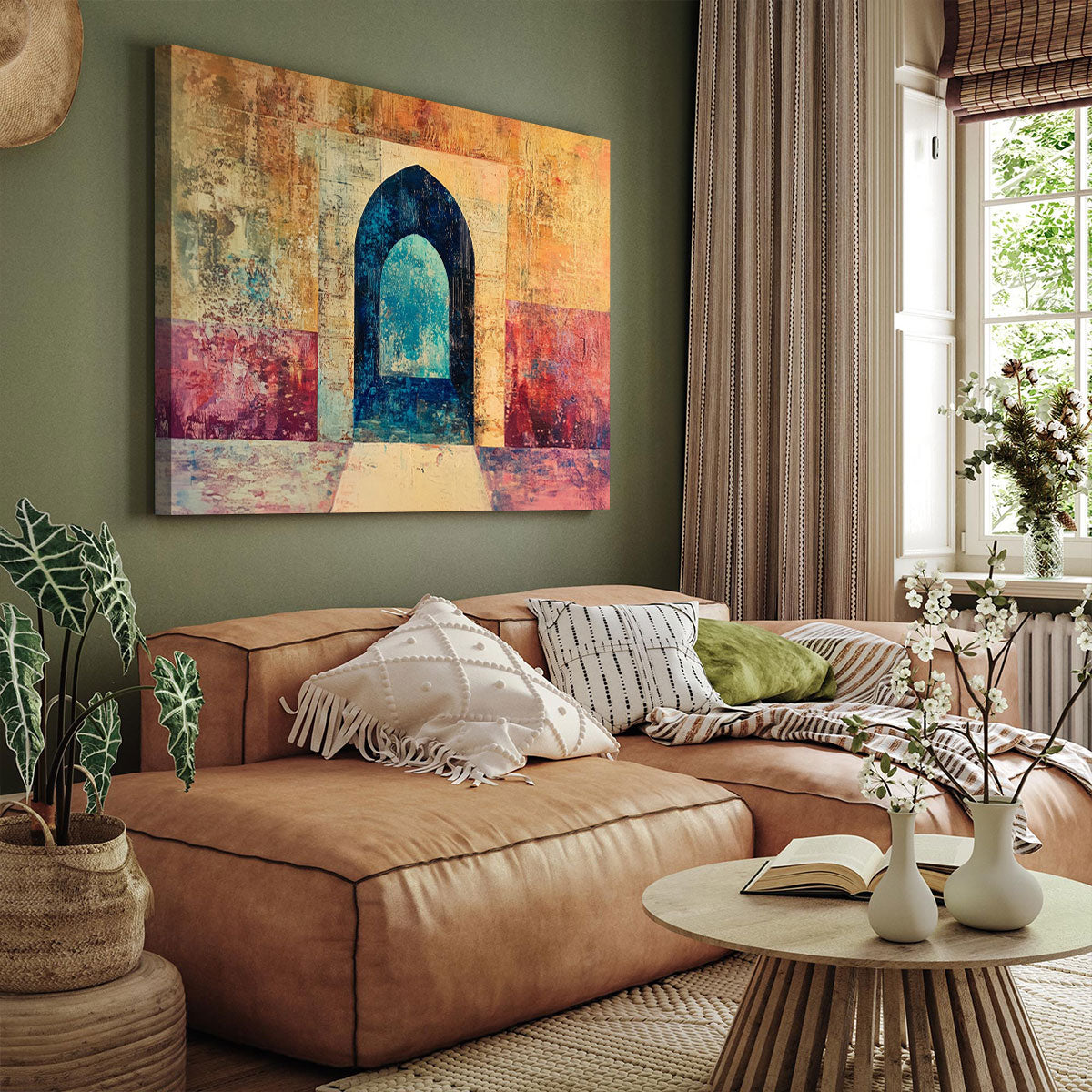 Archway Layers Boho Canvas Wall Art