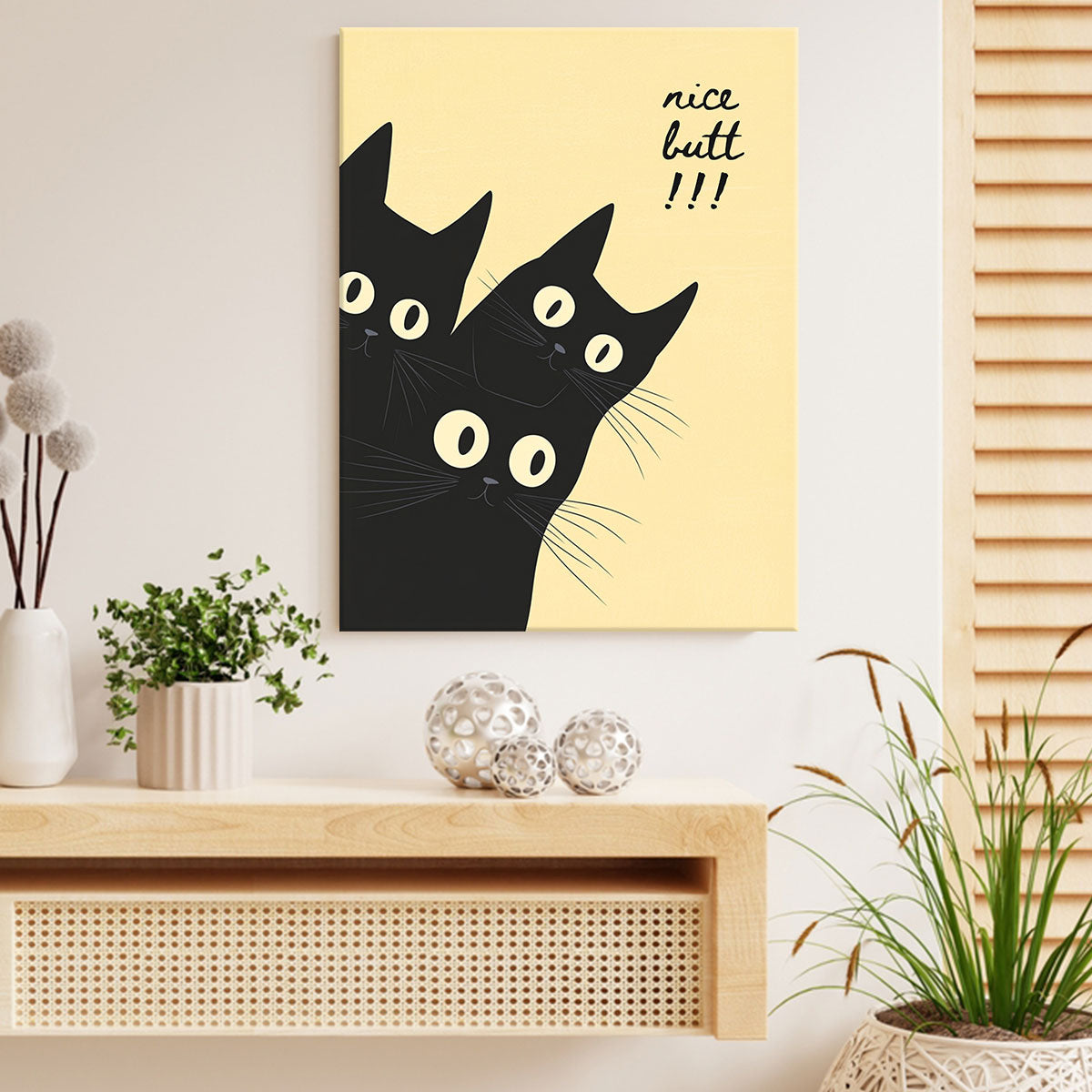 Cheeky Cat Quote Modern Wall Artwork