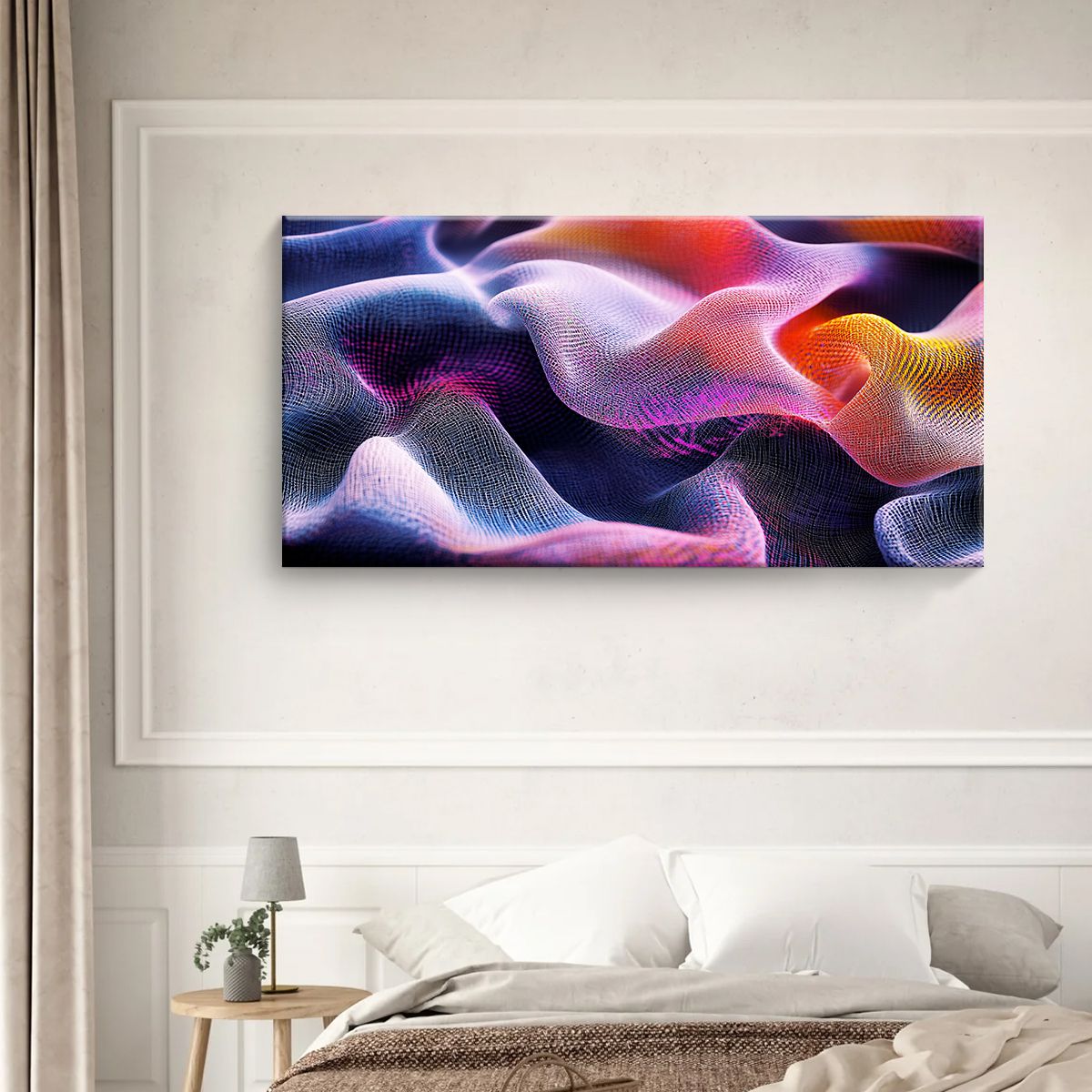 Vibrant Fluidity Modern Abstract Canvas Wall Art for Living Room