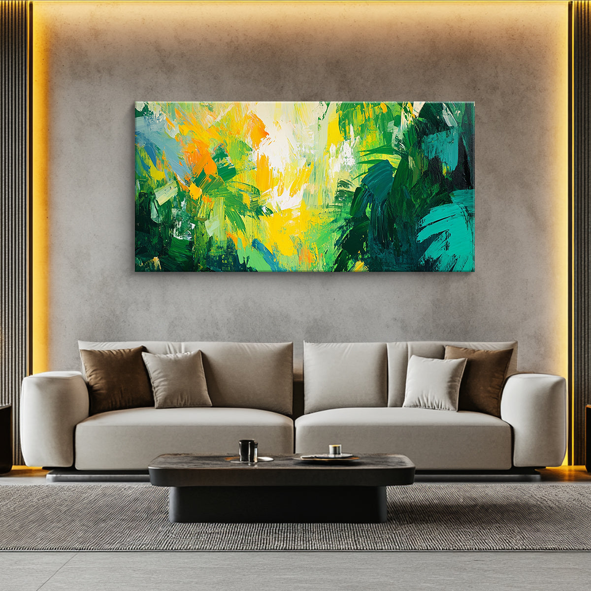 Vibrant Wilderness Impressionistic Abstract Canvas Wall Art