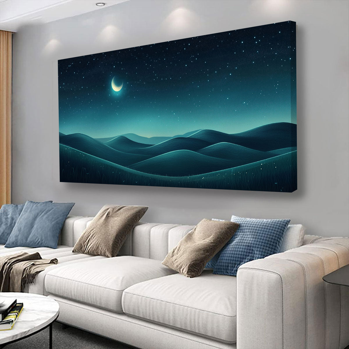 Dreamy Moon Boho Wall Decor Canvas