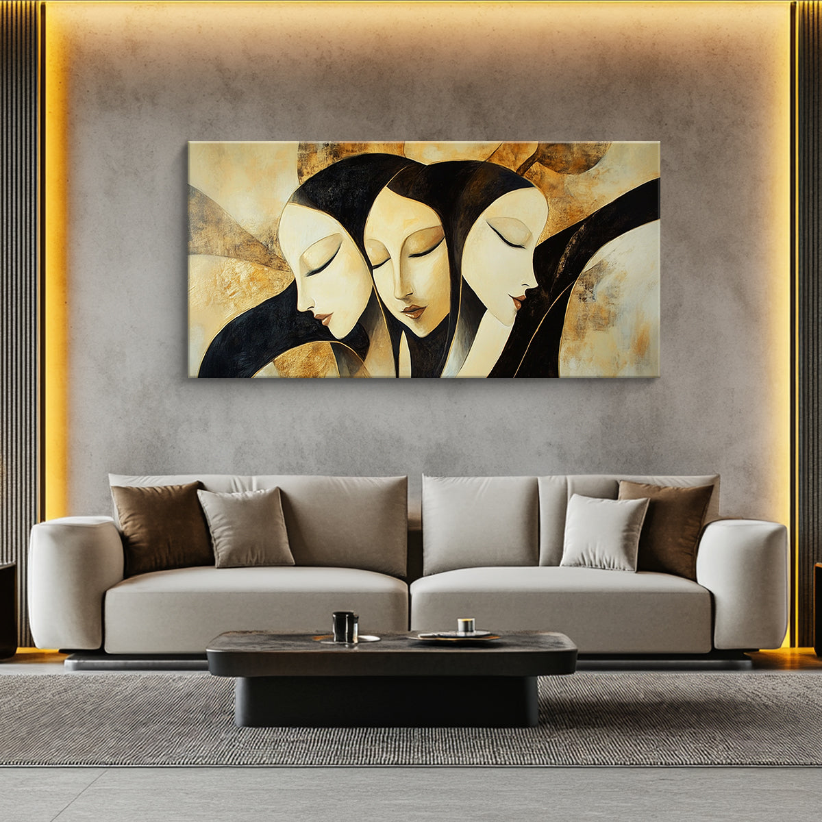 Harmony in Diversity Contemporary Abstract Canvas Wall Art