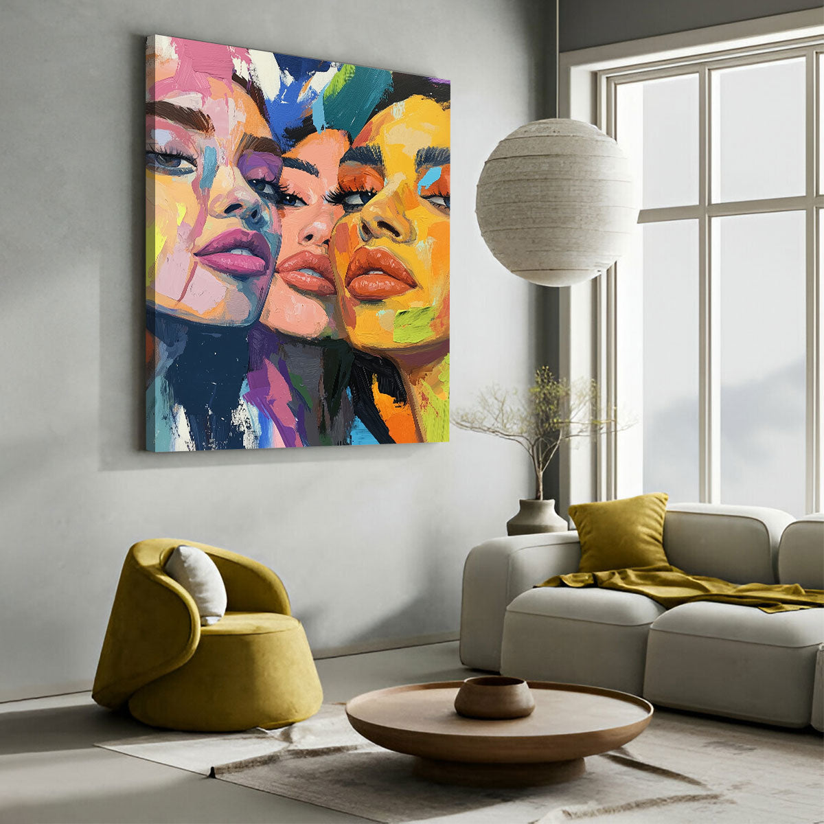 Chromatic Sisterhood Canvas Fine Arts Print