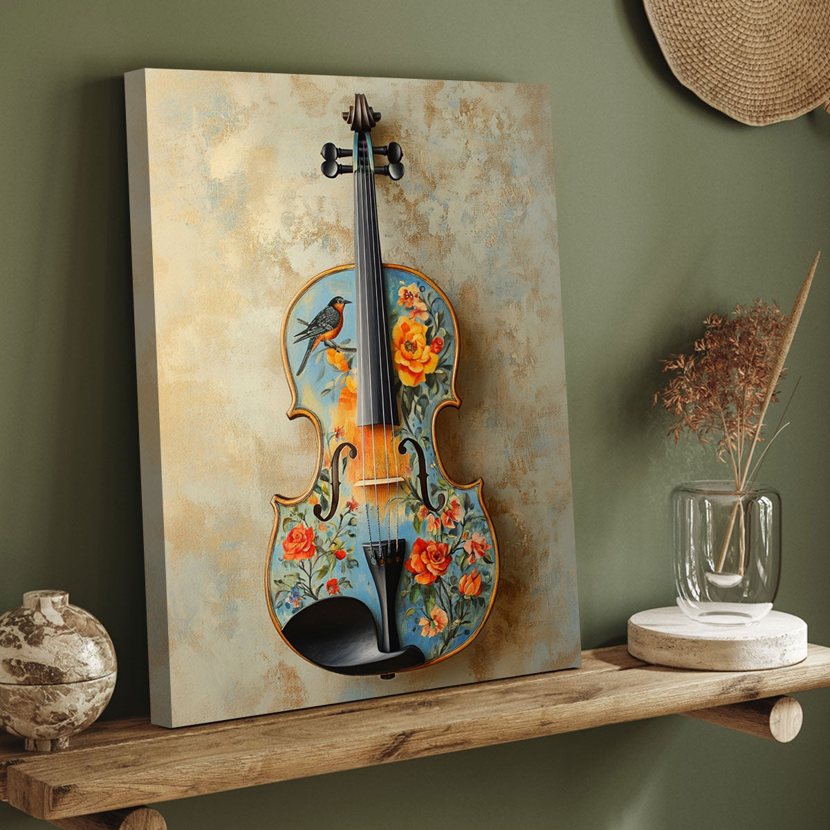 Songbird Violin Modern Wall Artwork