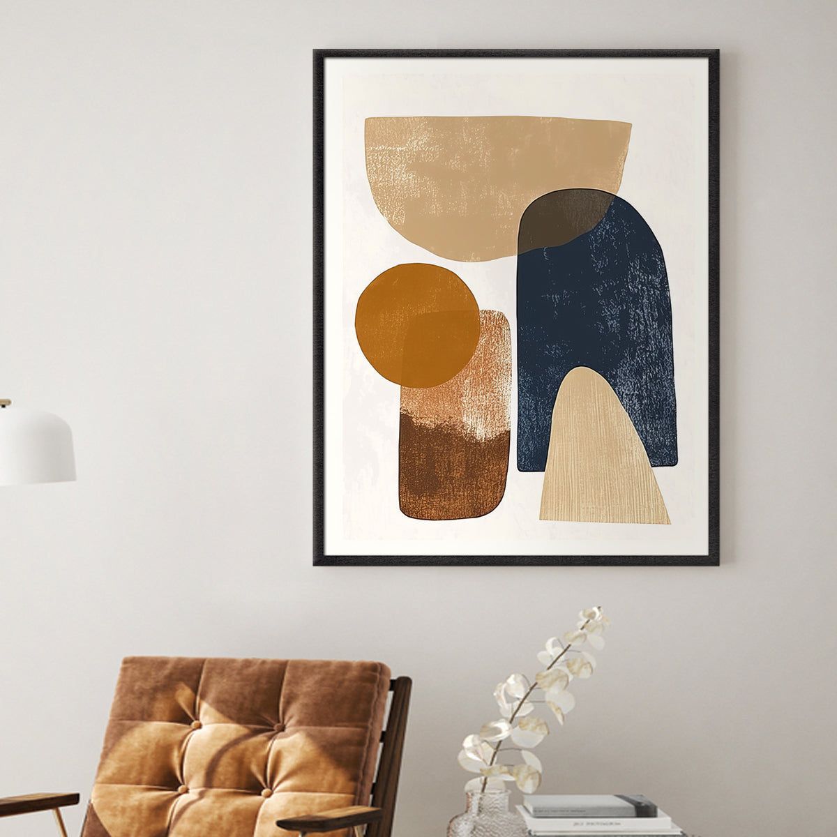 Modern Earth Abstract Canvas Print for Living Room