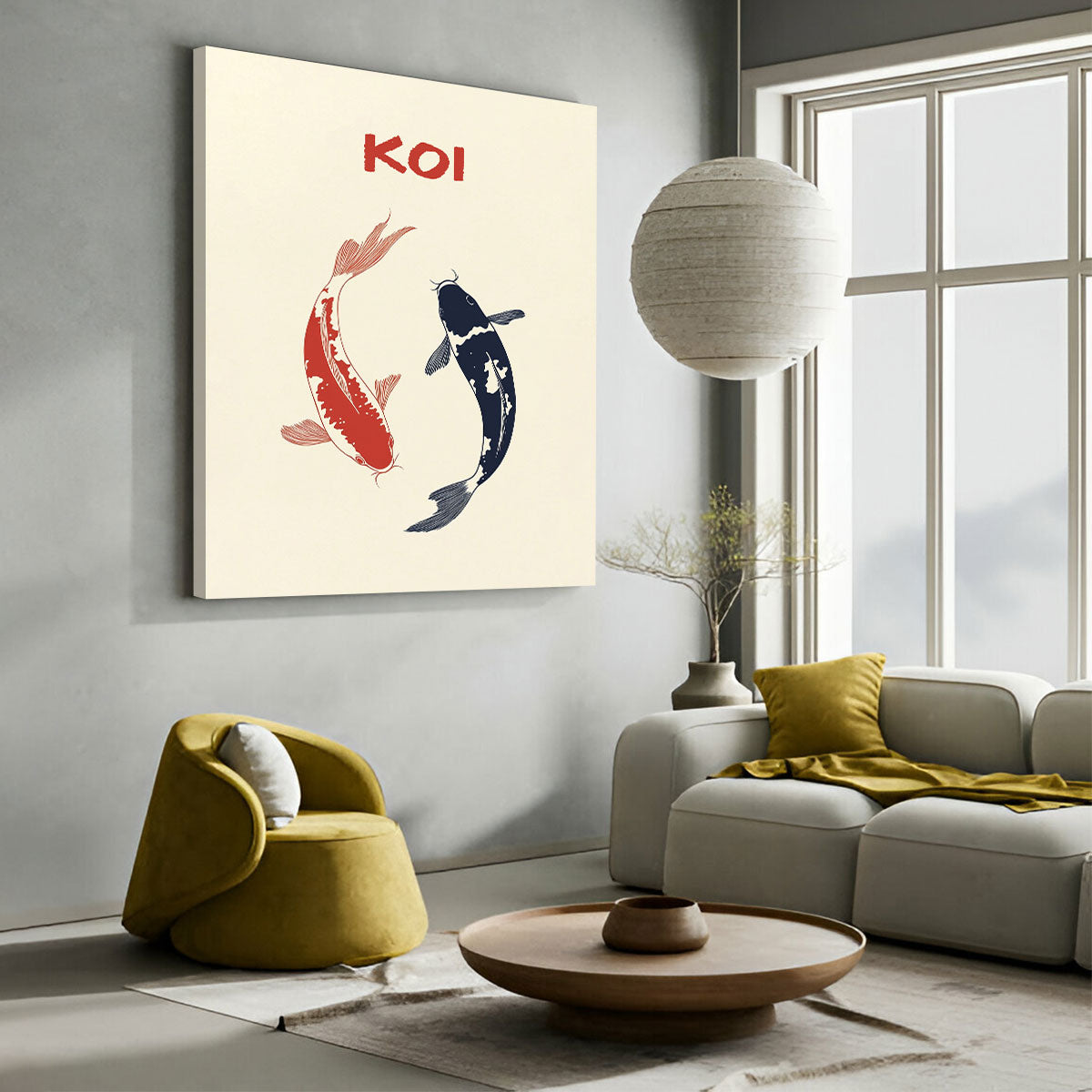 Koi Fish Canvas Modern Wall Artwork