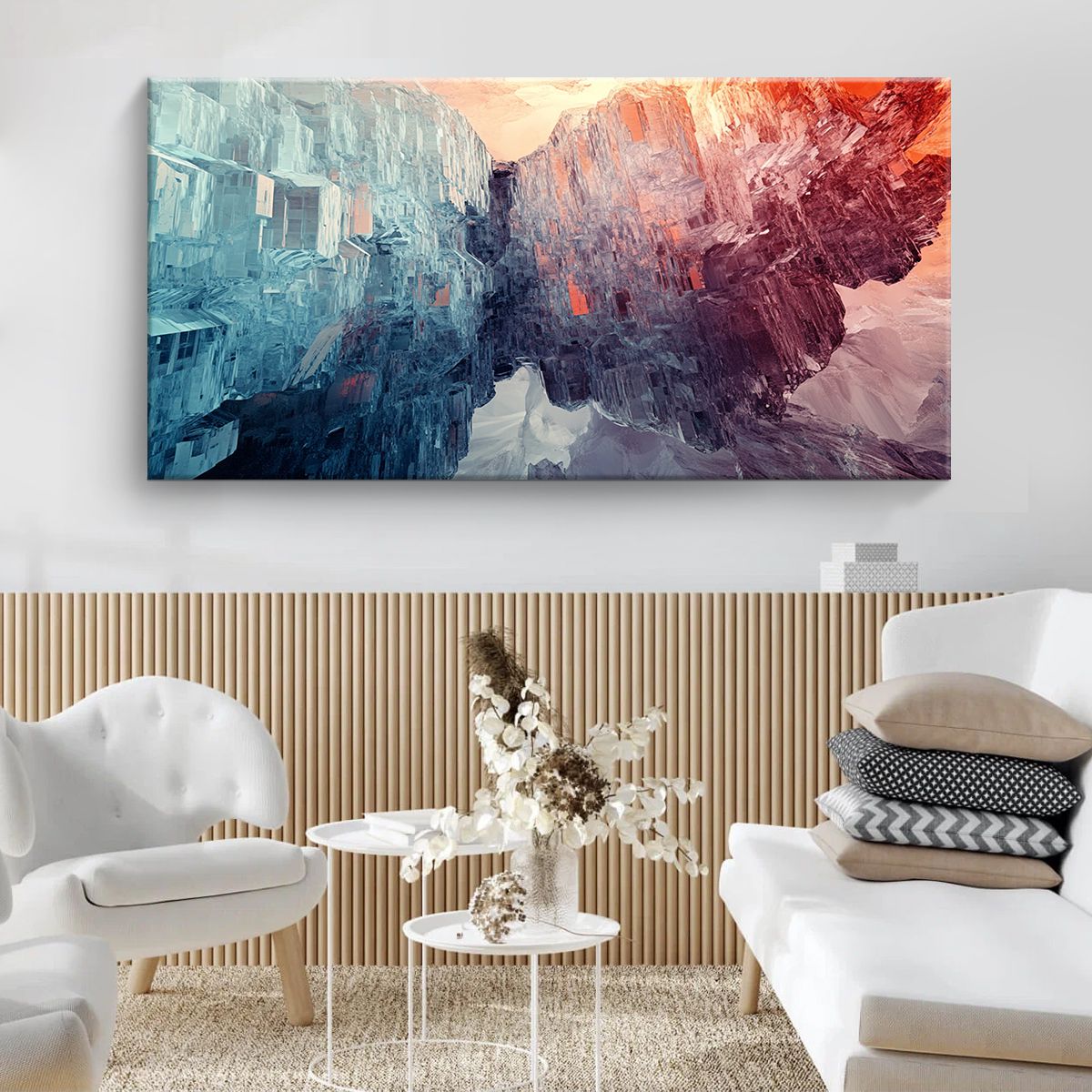 Horizons Landscape Abstract Canvas Wall Art for Living Room
