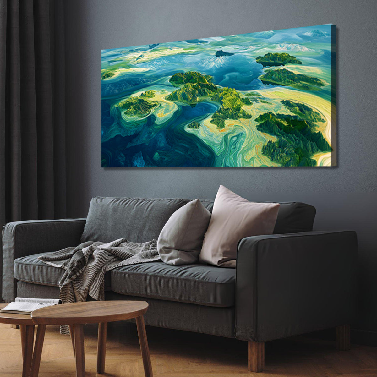 Islands of Serenity Landscape Abstract Canvas Wall Art