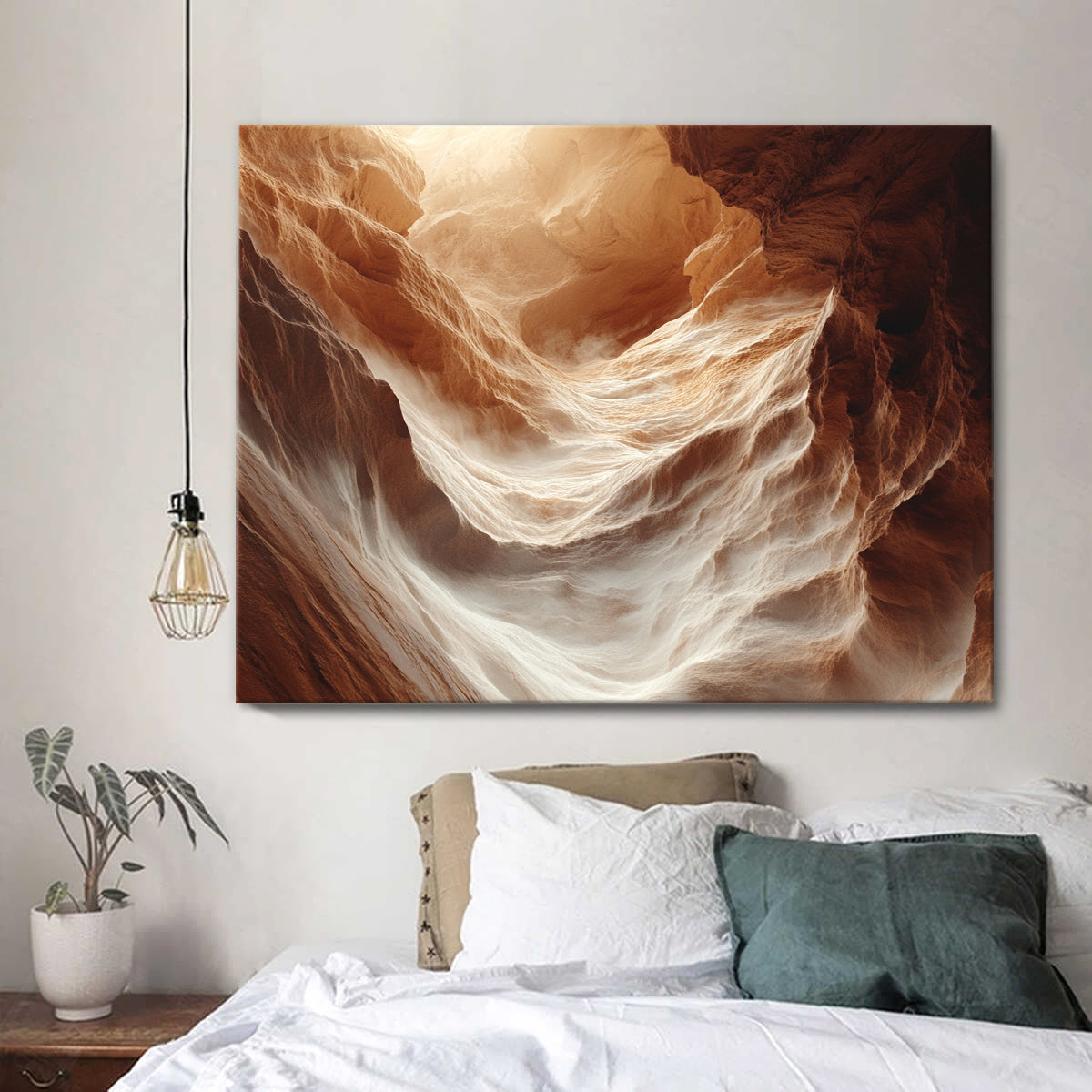 Whispers of the Canyon Geological Abstract Canvas Wall Art