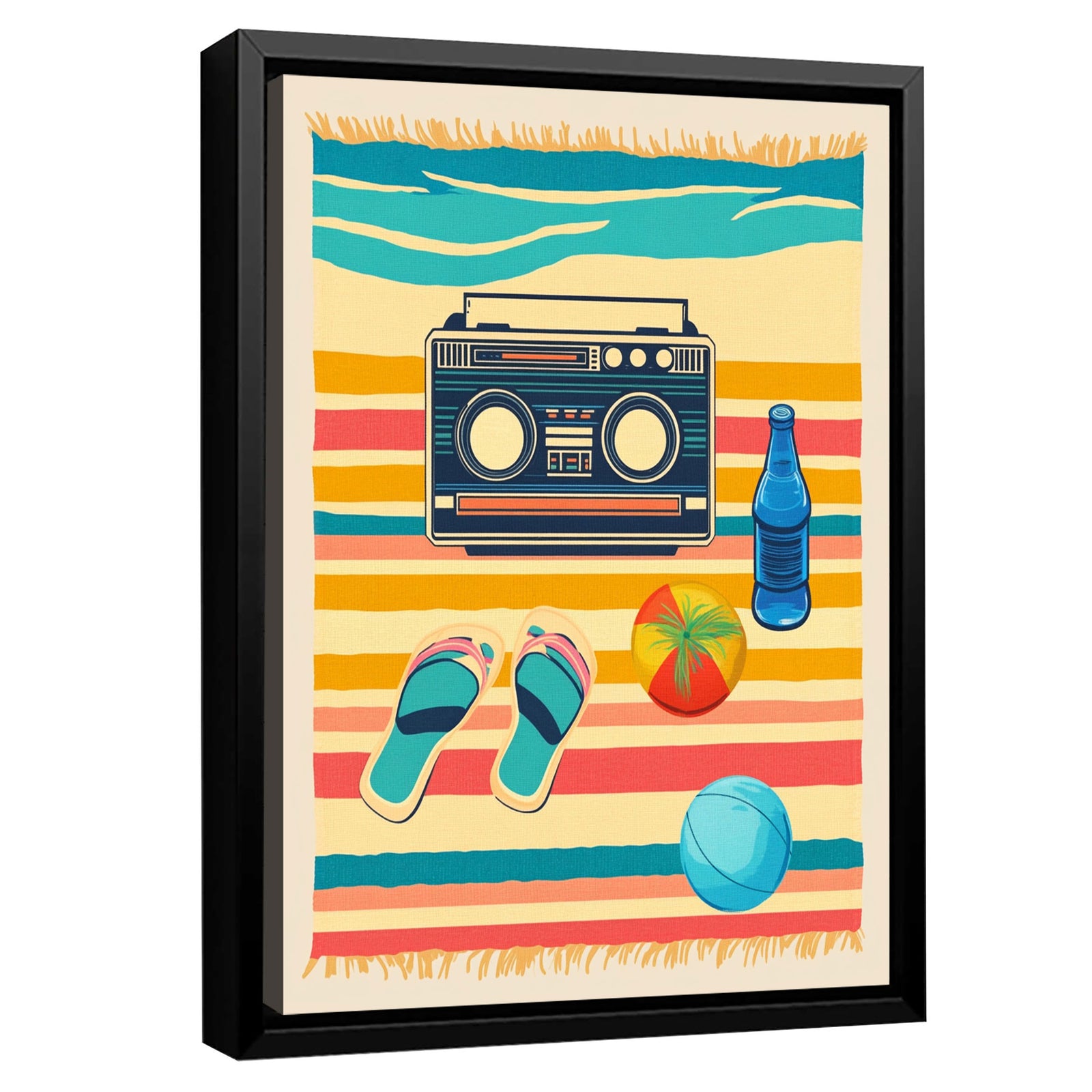 Retro Sunny Beach Vibes Vintage Artwork