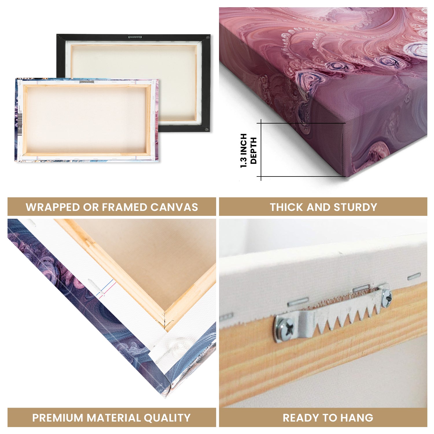 Fluid Abstract Canvas Art in Beige and Neutral Tones