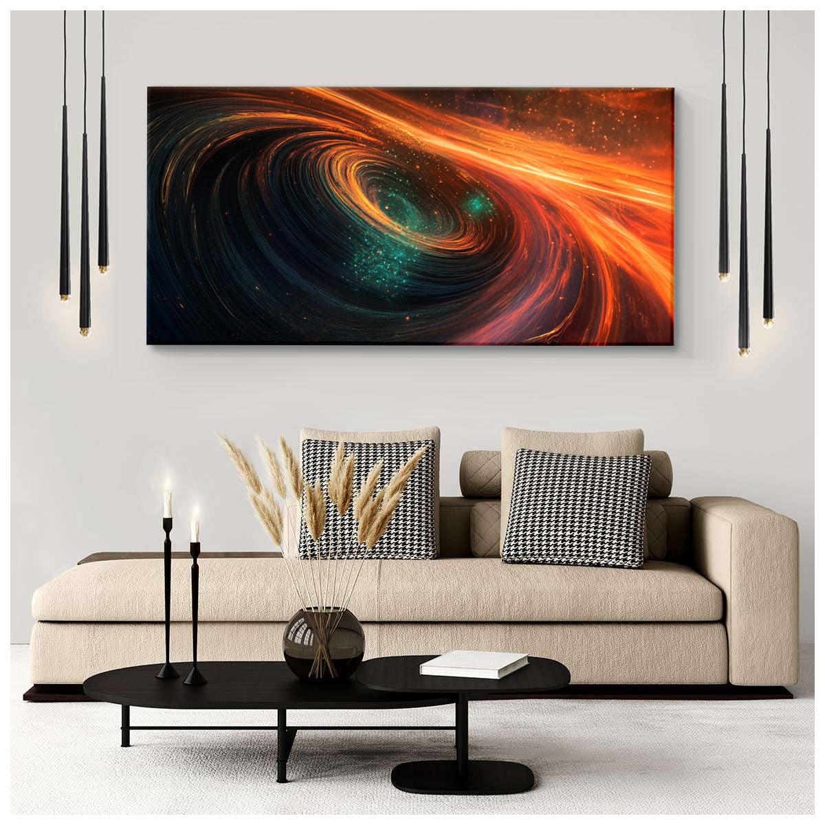 Cosmic Contemporary Abstract Canvas Wall Art for Living Room