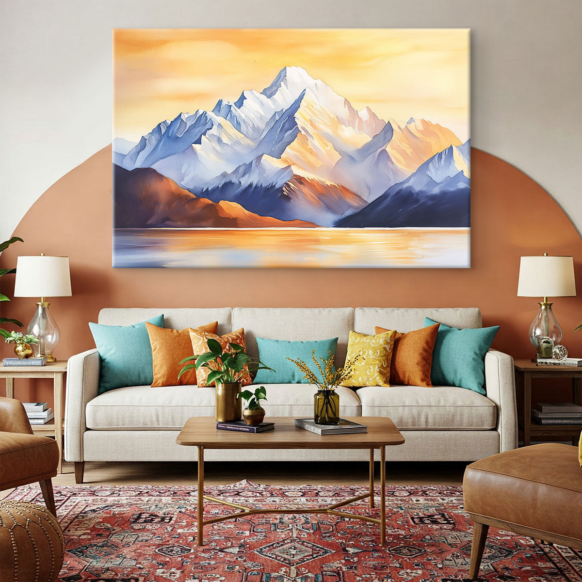Mountain Wall Art Sunset Over The Summit