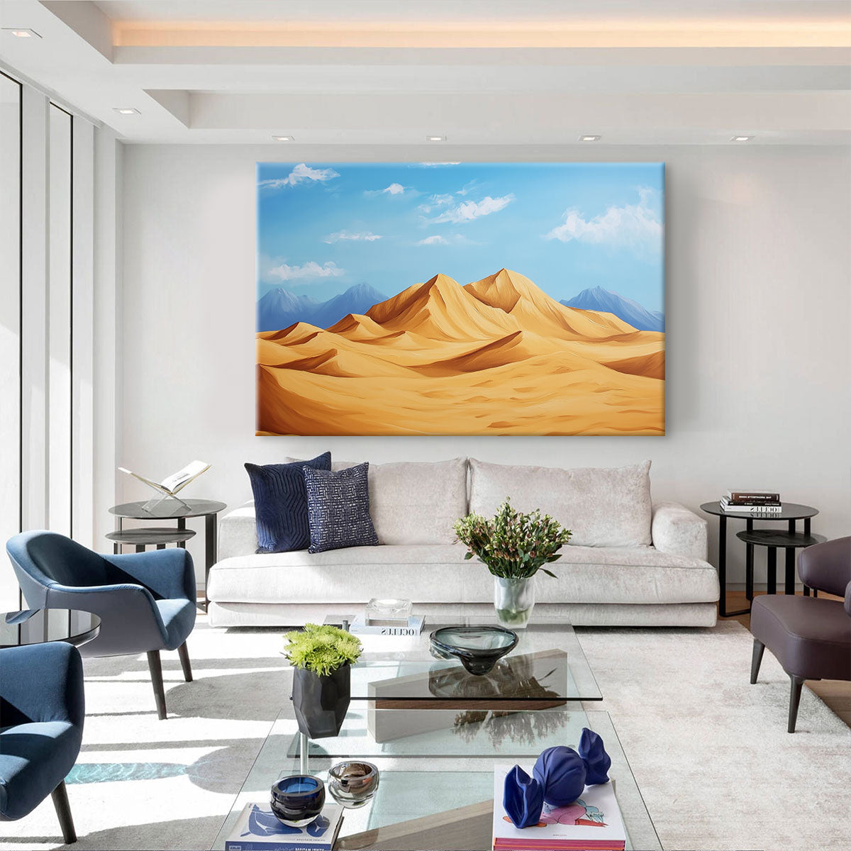 Simple Desert Painting Canvas Wall Ar