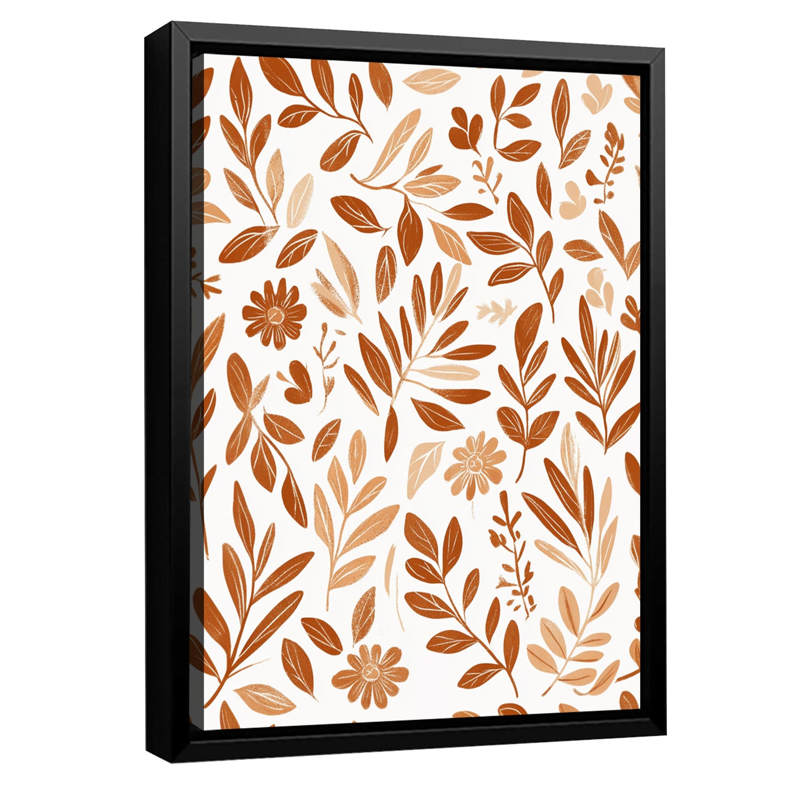 Autumnal Botanical Leaf Canvas Boho Wall Decor