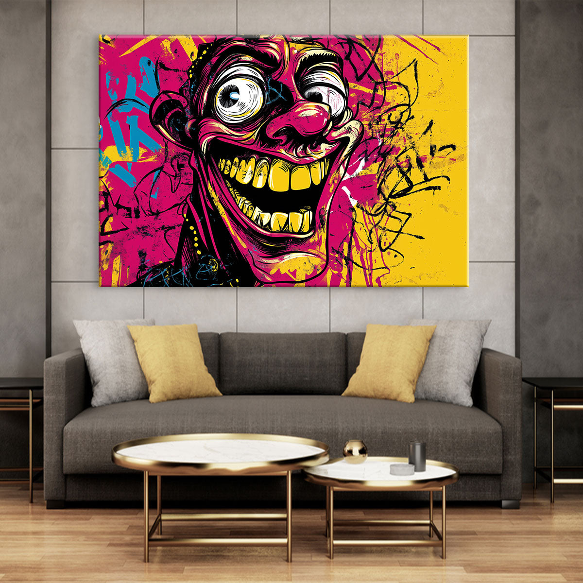 Psychedelic Laughter Burst Canvas Print
