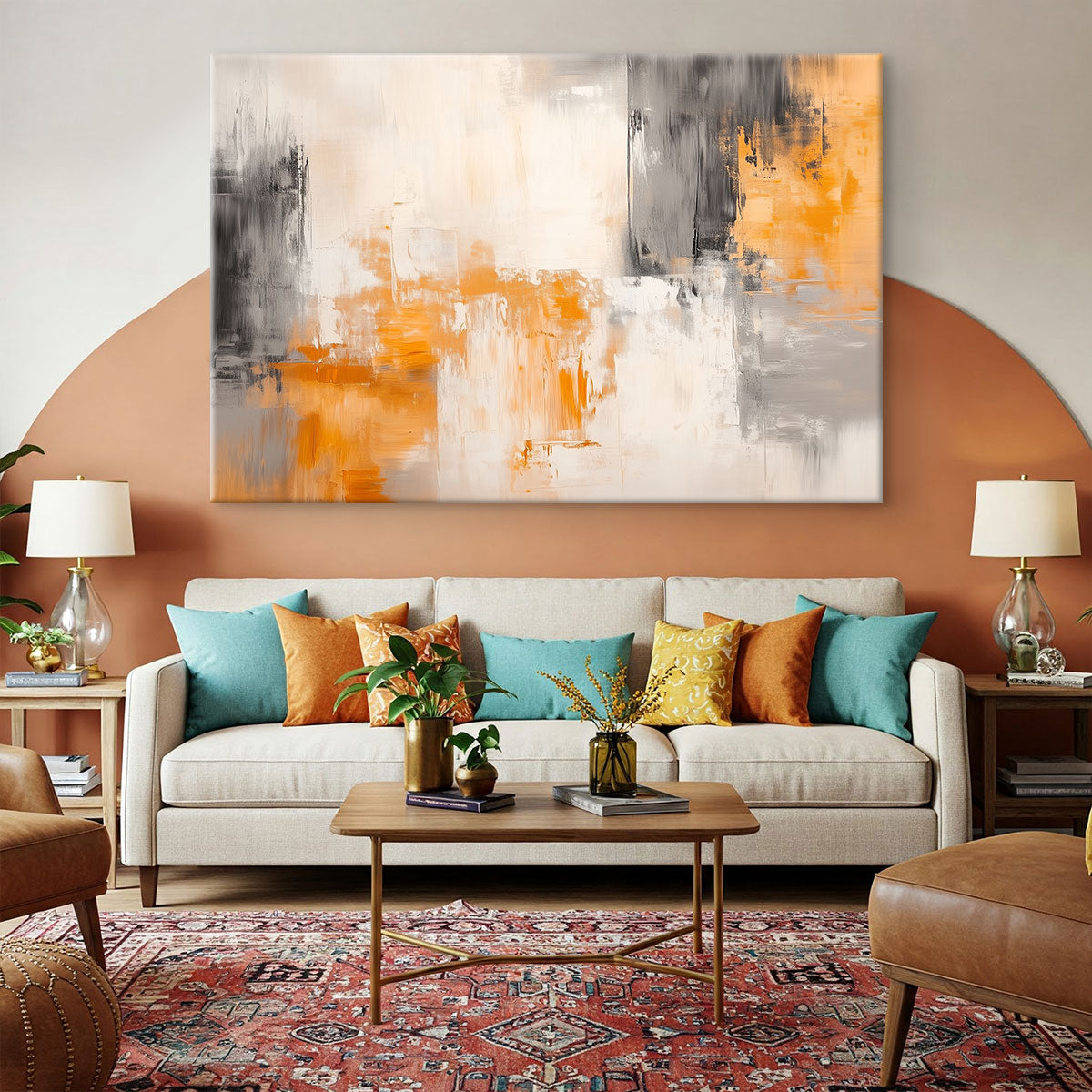 Earth Tones Abstract Brown And Beige Wall Art