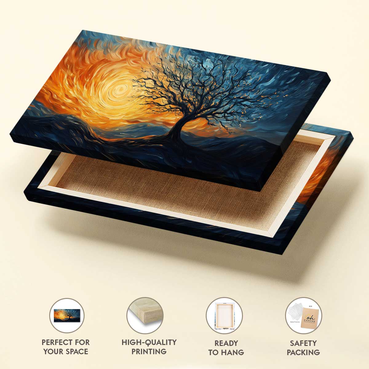 Solitary Tree Canvas Fine Arts Print