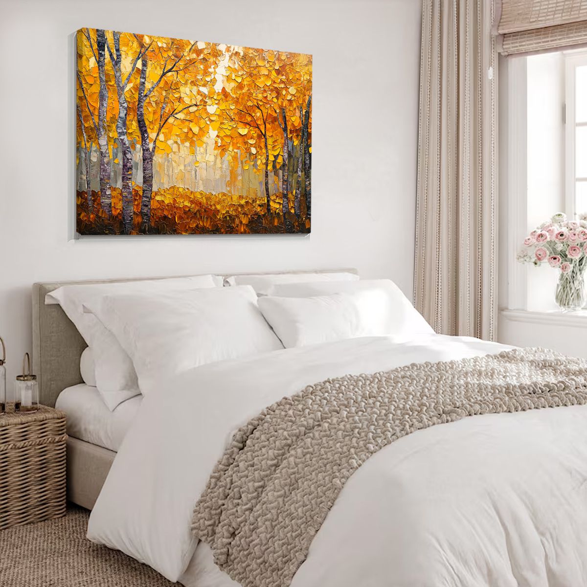 Autumn Landscape Abstract Canvas Wall Art for Living Room