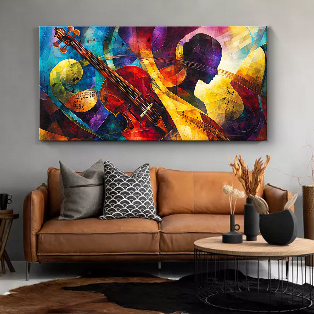 Symphony of Colors Colorful Abstract Canvas Wall Art