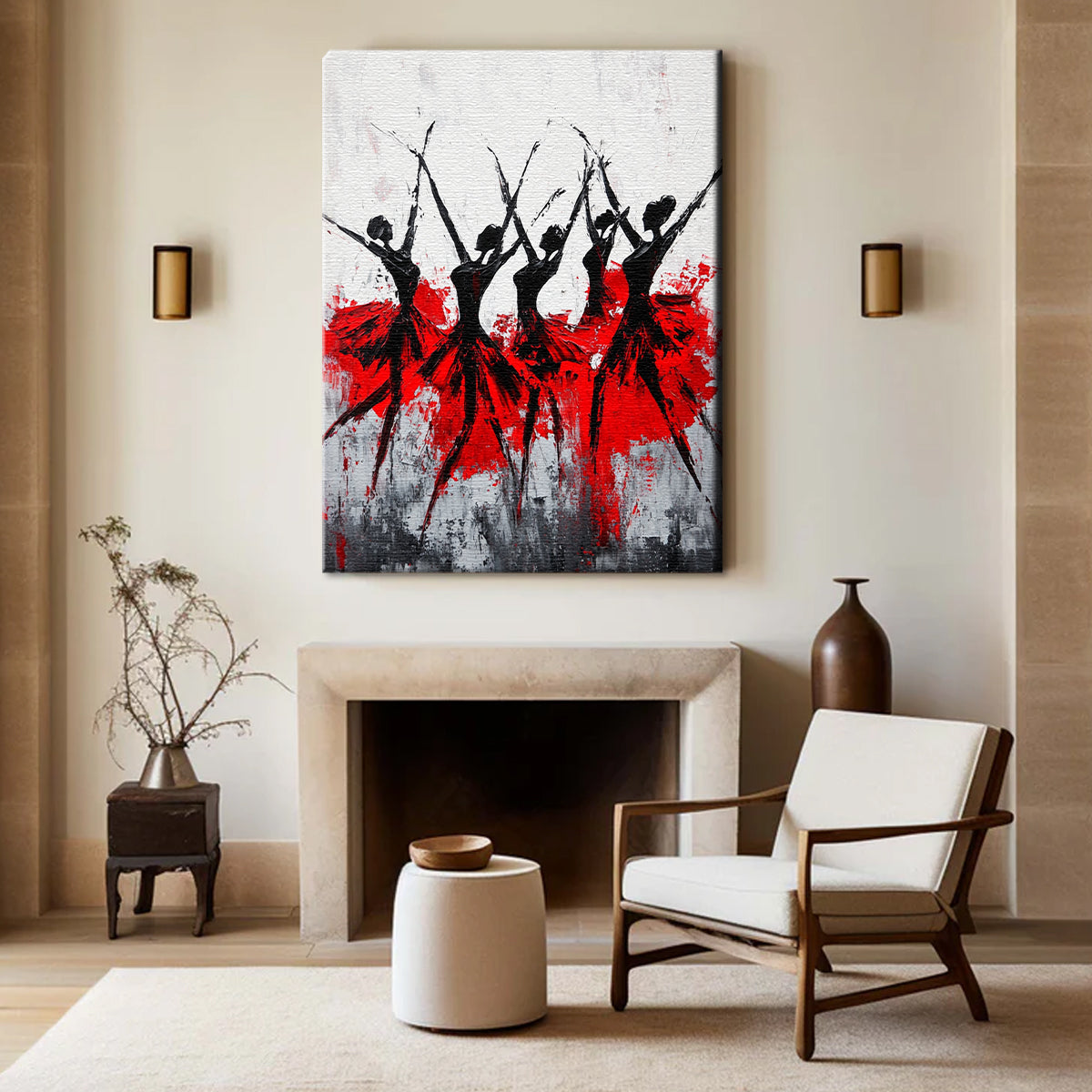 Dance of Passion Figurative Art Abstract Canvas Wall Art