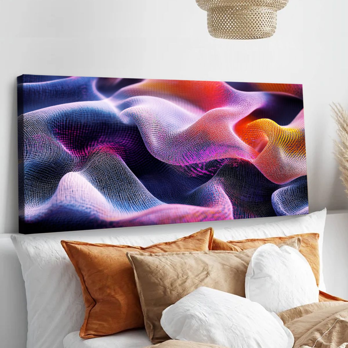 Vibrant Fluidity Modern Abstract Canvas Wall Art for Living Room